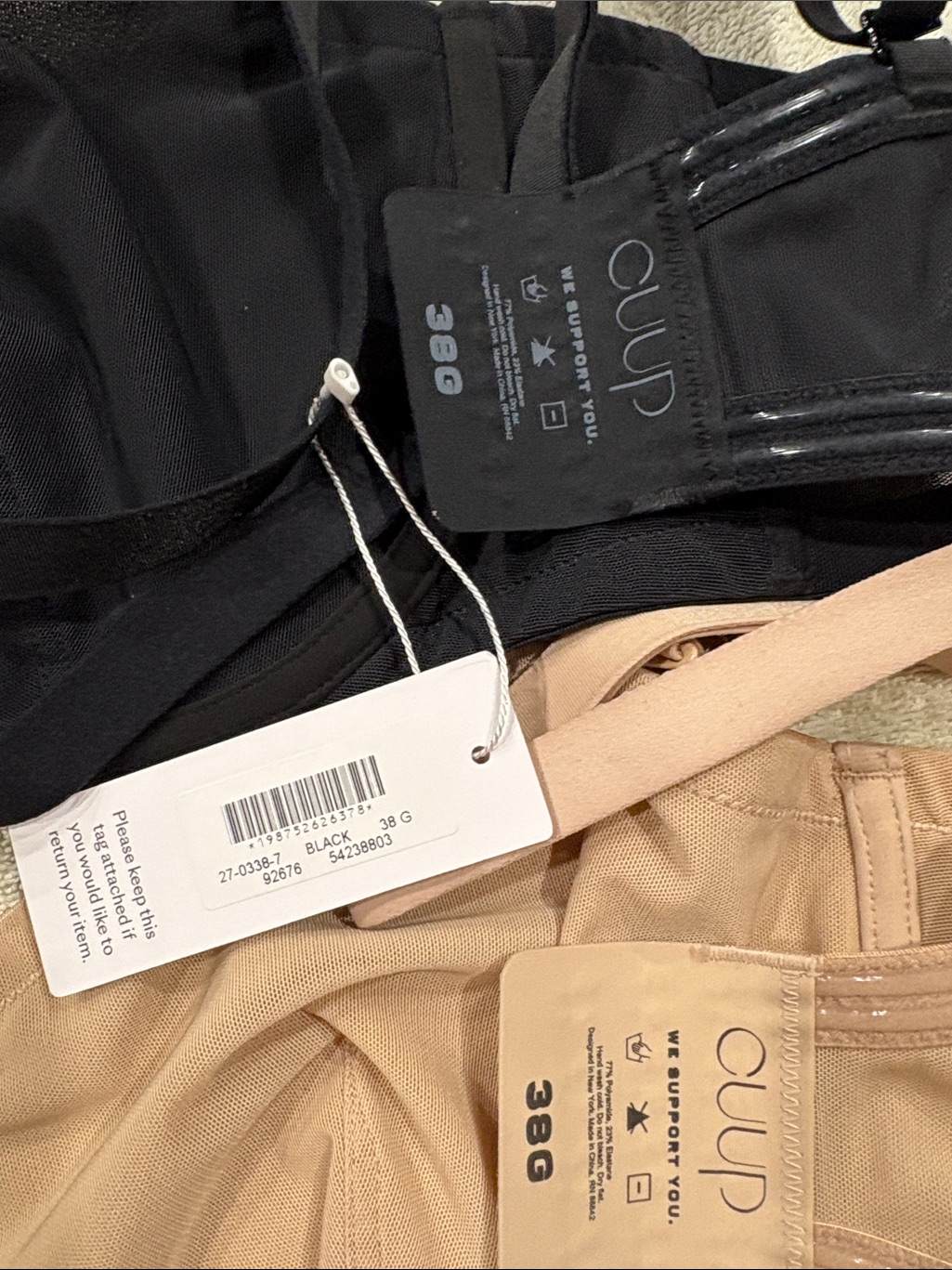 2 Cuup Strapless Convertible Underwire Bra Pair In Black And Nude Blush — image 2 of 5